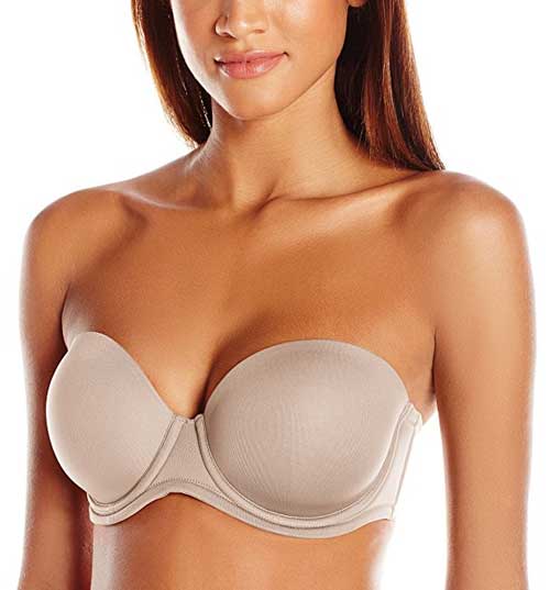 Strapless Bras for Women Push Up Plus Size Underwire -Slip