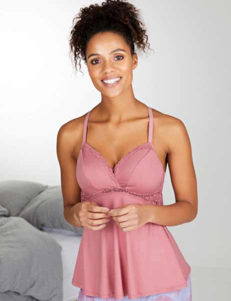 night dress with bra support