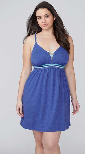 sleep dress with shelf bra