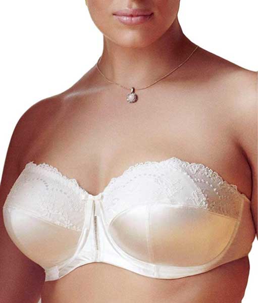 Vogues Secret Womens Strapless Full Figure Plus Size Bra Underwire Multiway Bras with Clear Straps