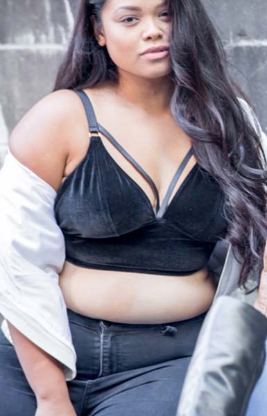 vanna strappy longline bralette velvet impish lee